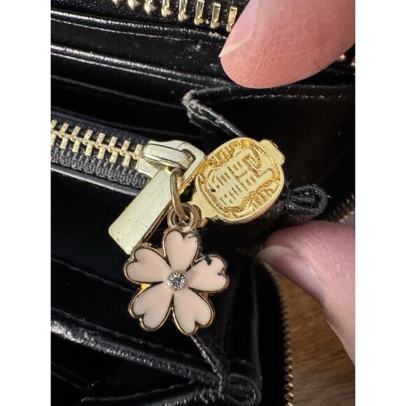 Coach Medium ID Zip Around Wallet Black Pebble Leather - Picture 4 of 5